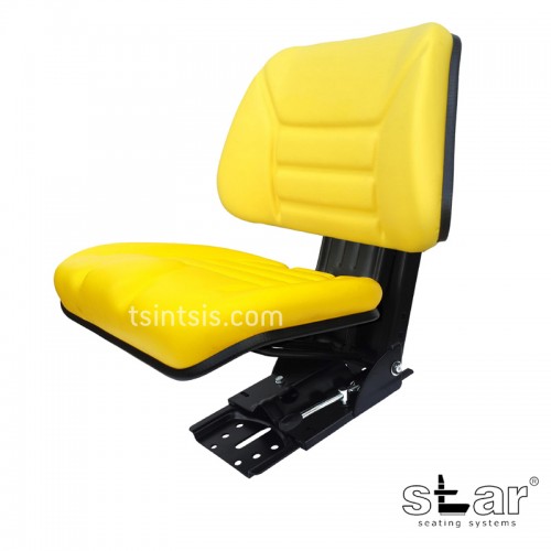 Κάθισμα Τρακτέρ χωρίς Μπράτσο Ίσια / Λοξή Βάση Κίτρινο