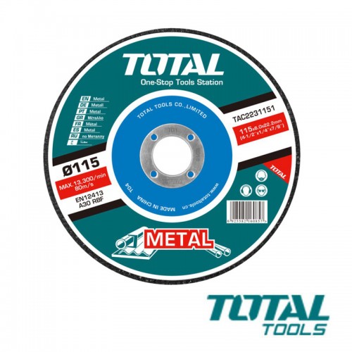 Δίσκος Λείανσης Μετάλλου TOTAL Φ115 Χ 6 [TAC2231151]