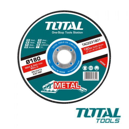 Δίσκος Λείανσης Μετάλλου TOTAL Φ180 Χ 6 [TAC2231801]